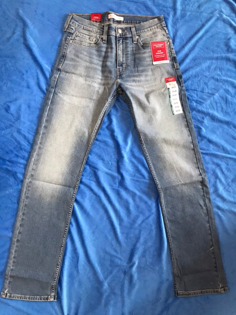 Levi Strauss Signature Mens (Size 30W 32L) Slim Straight Jeans